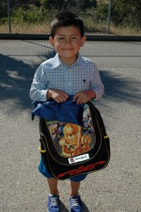 Little boy with backpack